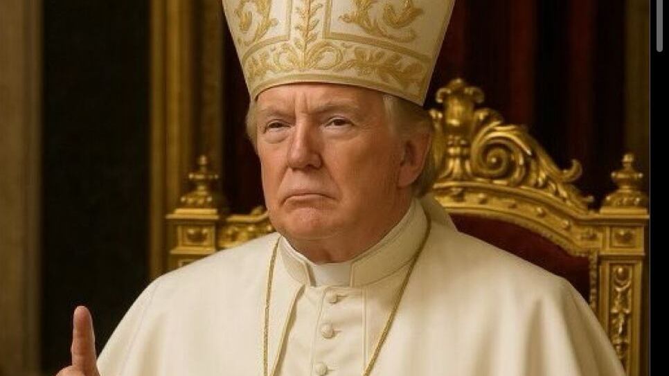 Donald Trump lo hizo otra vez: publicó una imagen creada por IA donde aparece como el Papa.