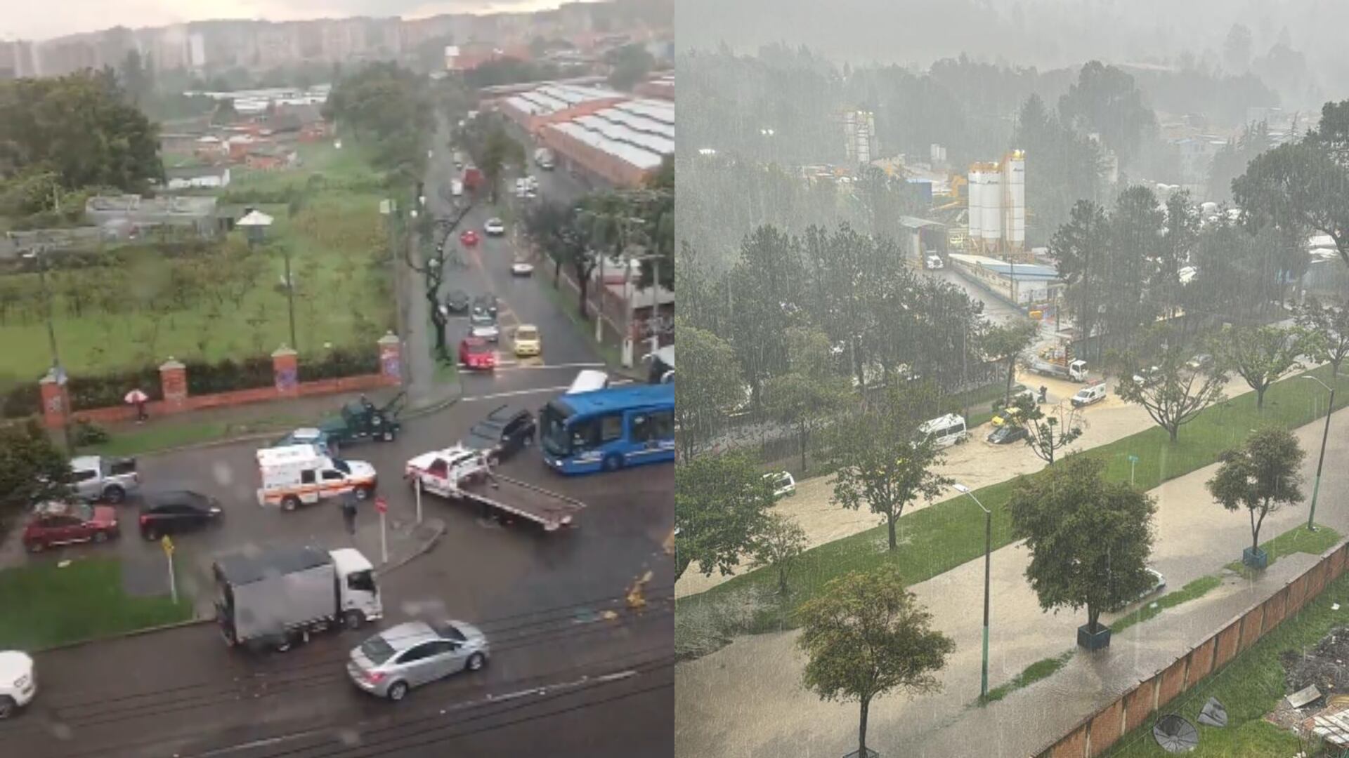 Fuertes lluvias en Bogotá generan inundaciones y colapso en la movilidad: la séptima está paralizada