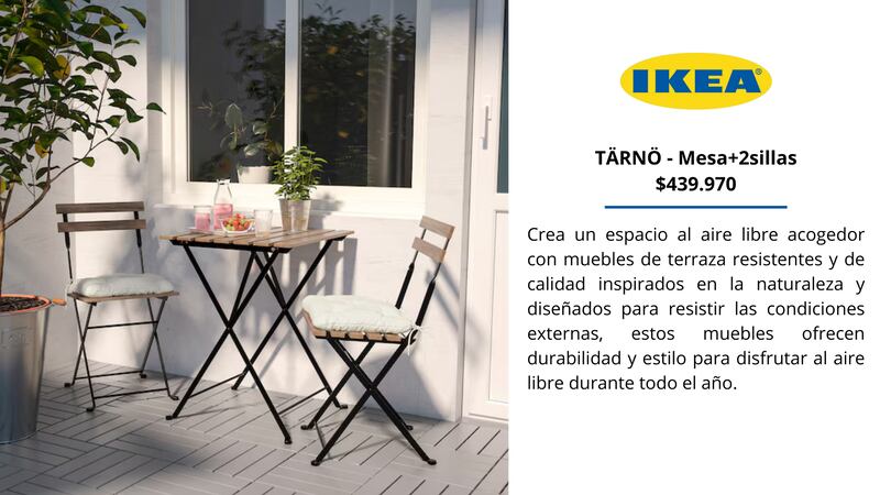 TÄRNÖ - Mesa + 2 sillas IKEA