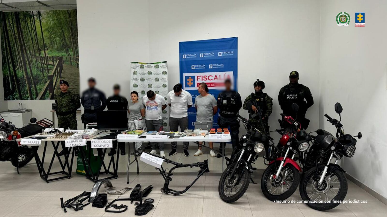 Cayó banda ilegal dedicada a realizar préstamos gota a gota.