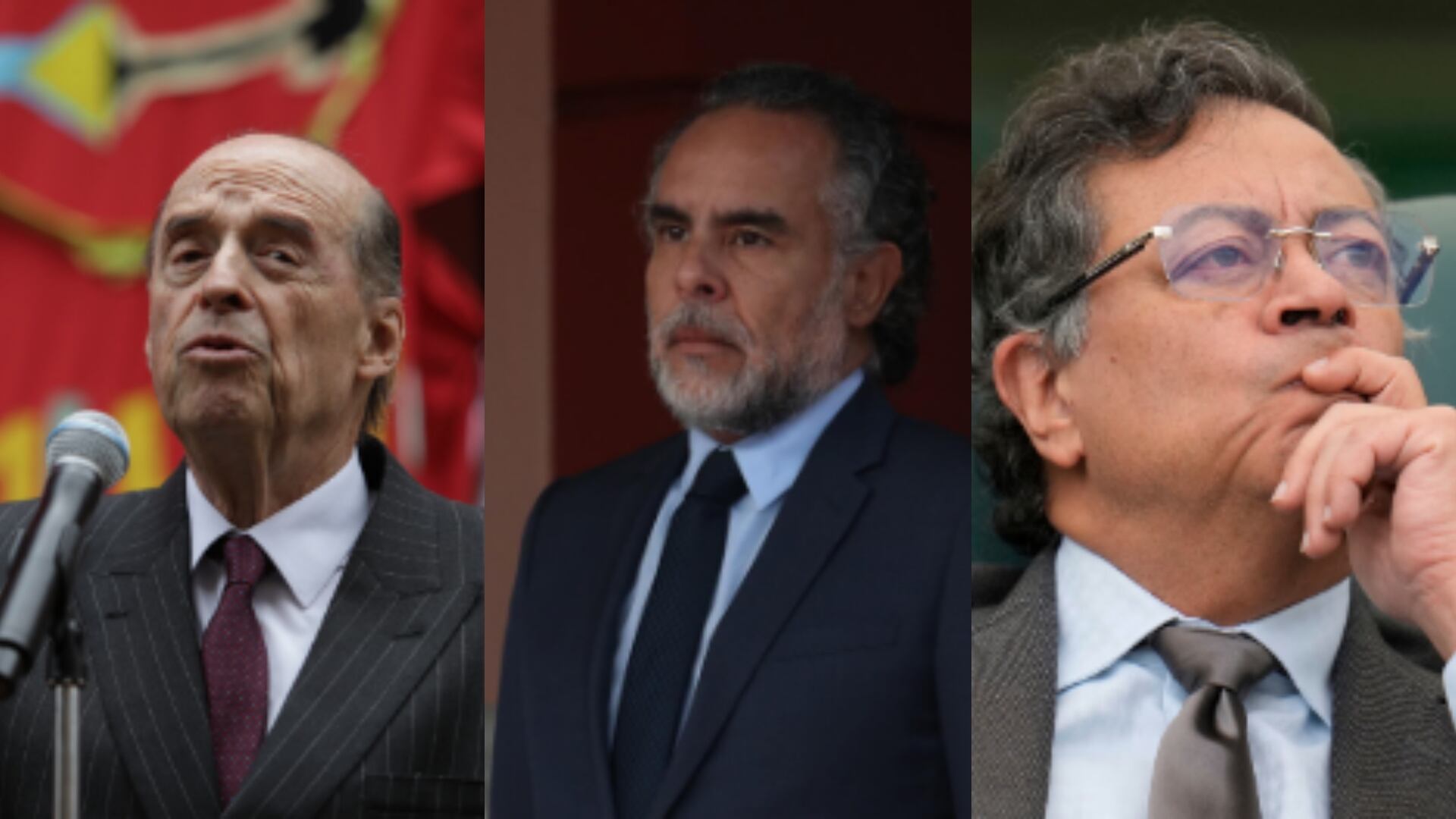 Álvaro Leyva, Armando Benedetti y Gustavo Petro.