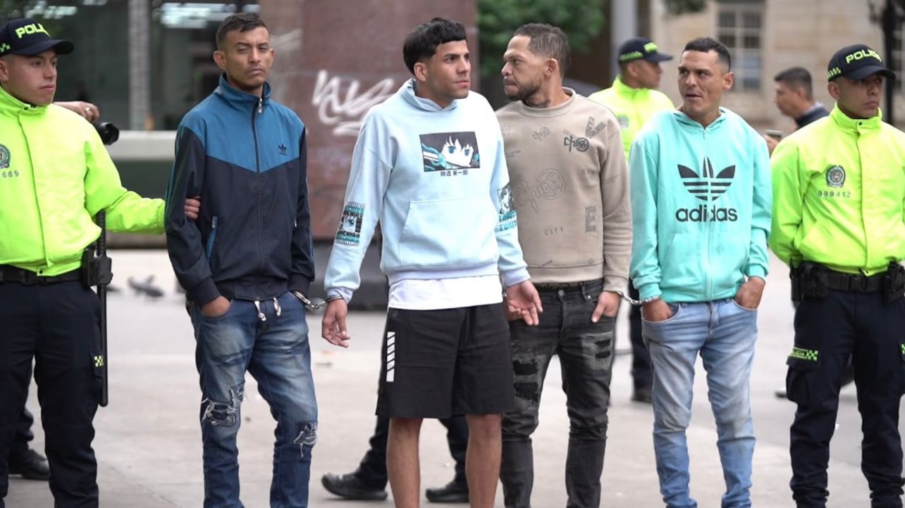 Delincuentes capturados en Bogotá