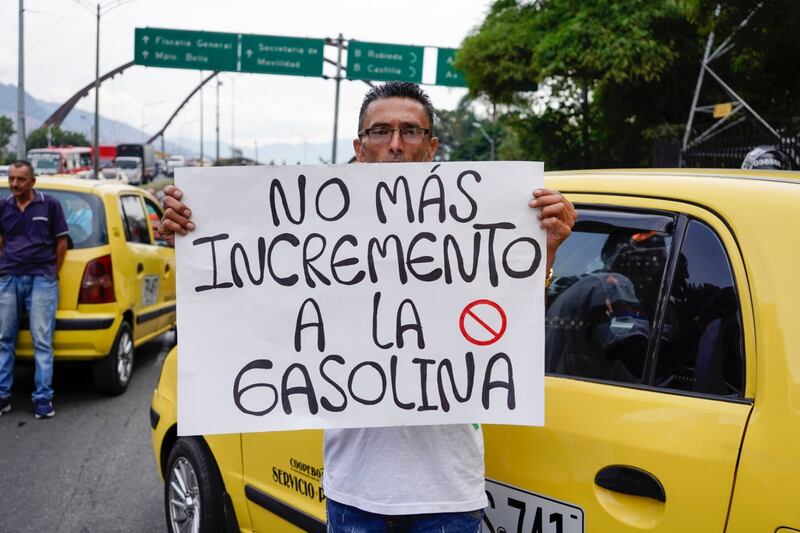 Paro de taxistas en Medellín 9 de agosto
