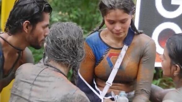 La participante sufrió un golpe en el brazo y hombro durante una prueba del Desafío The Box por lo que tuvo que ser sacada de emergencia.