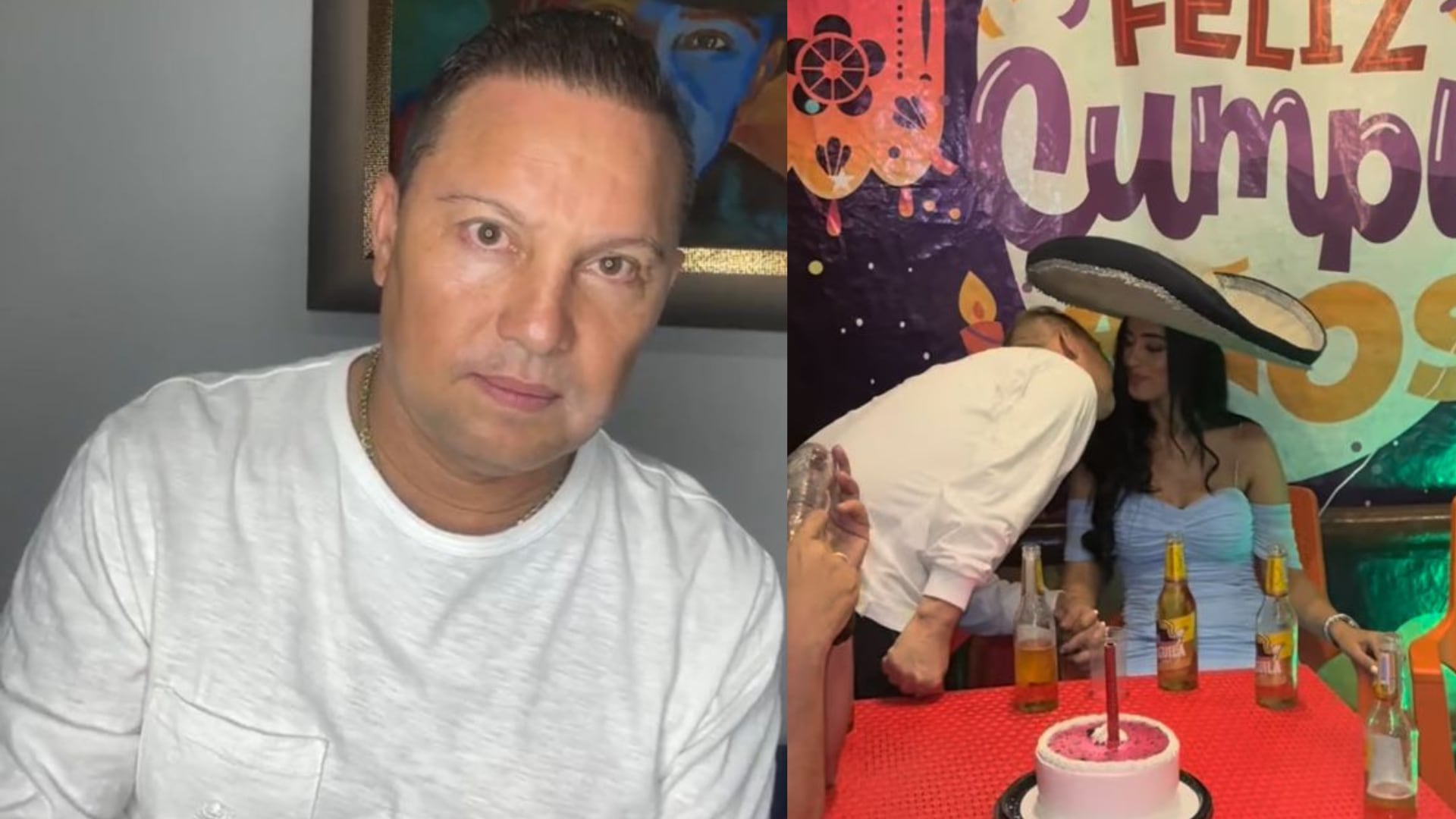 Giovanny Ayala mostró la celebración de cumpleaños para su novia y sus seguidores lo atacaron por la diferencia de edad