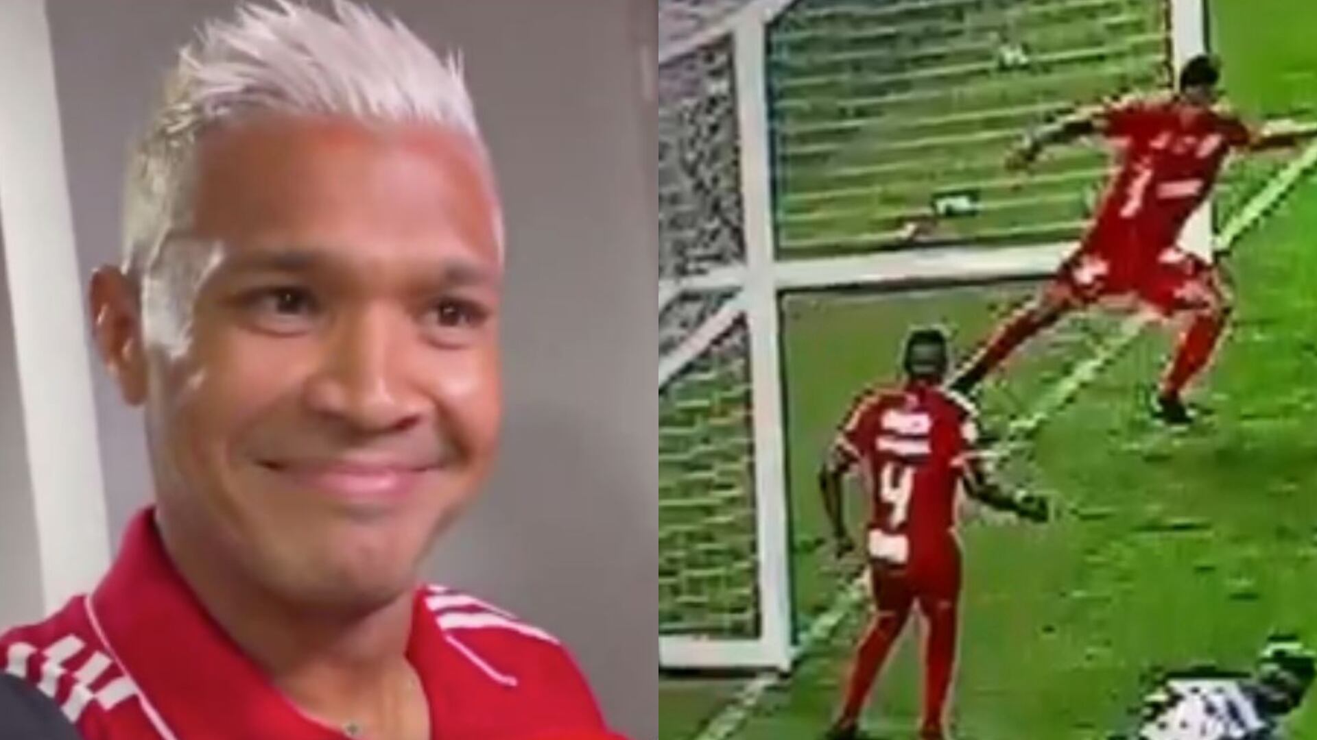 Teófilo Gutiérrez y gol polémico del Junior - Fotos: Capturas de pantalla de redes sociales tomadas el 24 de noviembre del 2025