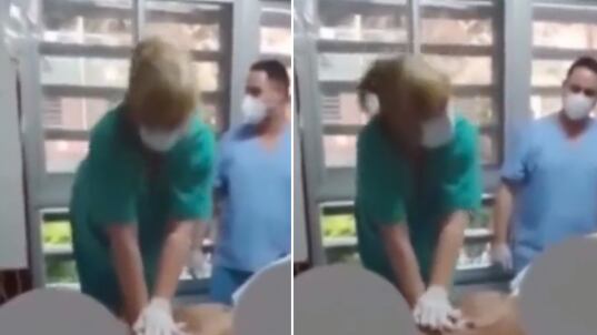 Burla por médicos en proceso de reanimación