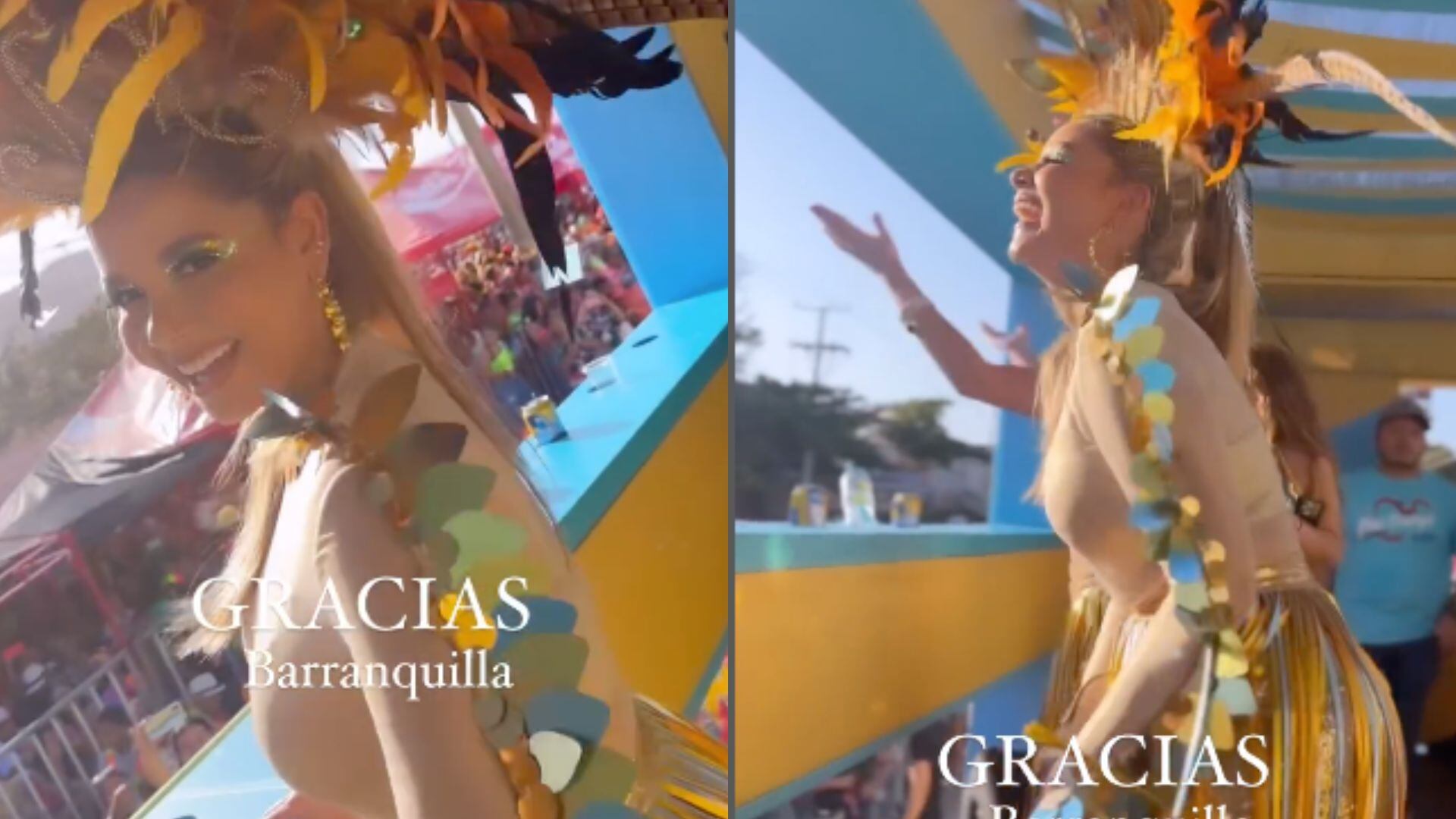 Melissa Martínez mostró su lado más juniorista en el Carnaval de Barranquilla.