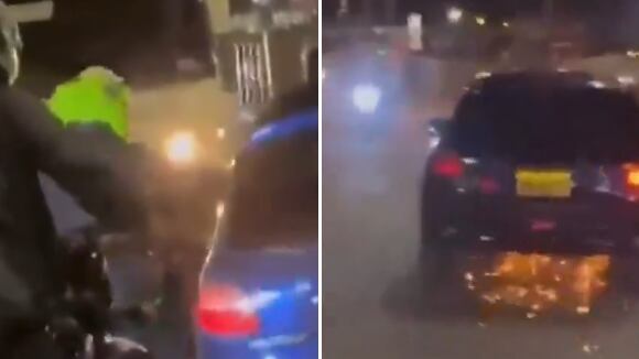 Persecución de vehículo que arrastró a motociclistas en Bogotá