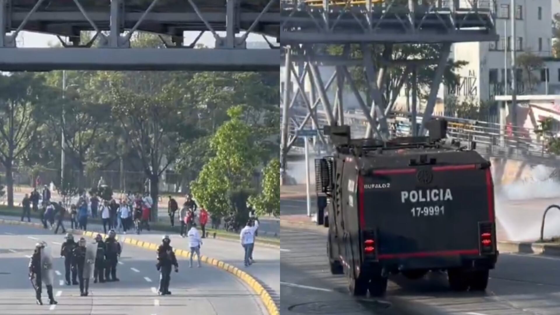 Protestas en la Universidad Nacional paralizan la movilidad en Bogotá