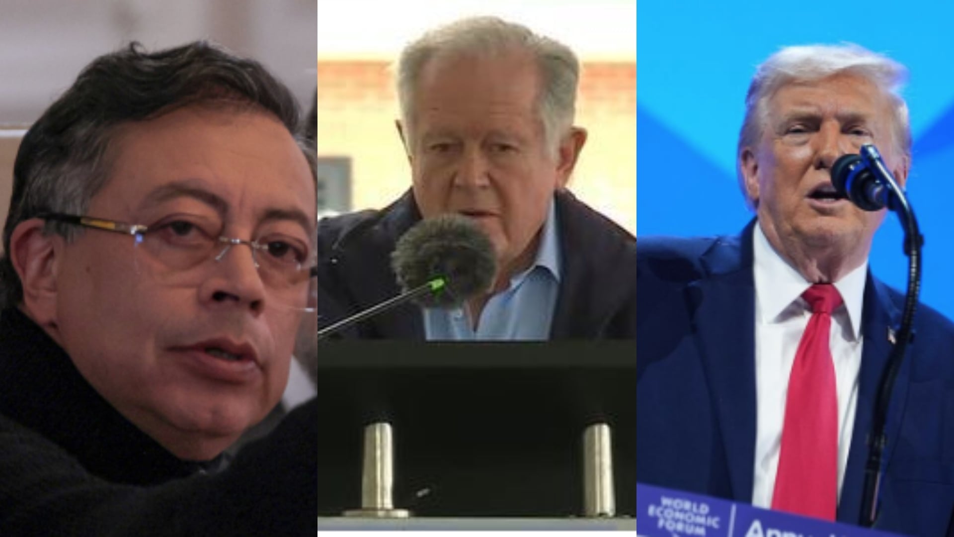 El presidente Gustavo Petro criticó a Sarmiento Angulo por el "monopolio" del gas y le propuso a Trump importar.