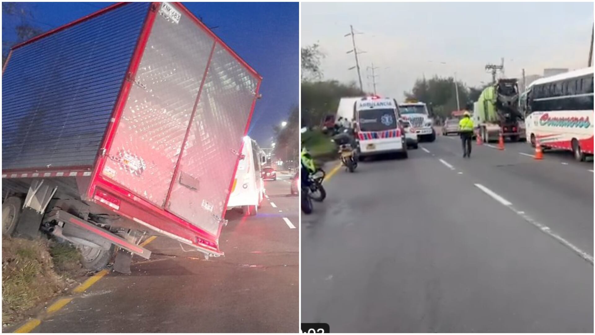 Movilidad Bogotá: Accidentes en Autopista Norte generan caos en la movilidad (Redes: Movilidad Bogotá)
