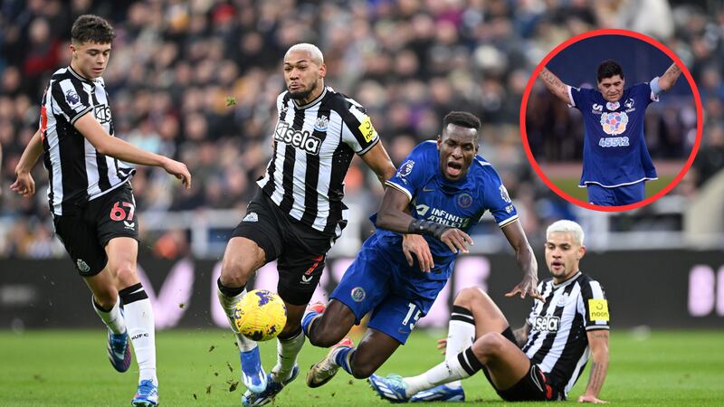Diego Maradona se apareció de manera impensada en el juego Newcastle vs Chelsea
