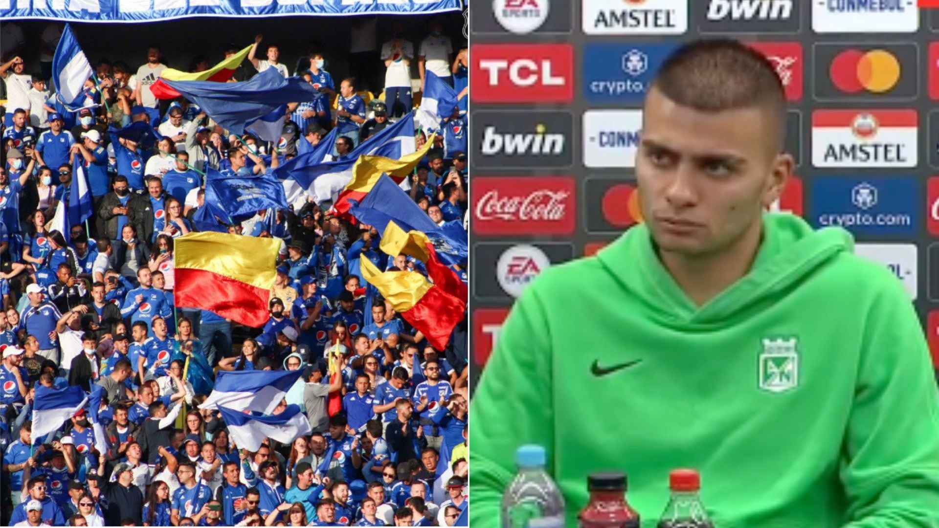 Hinchas de Millonarios se burlaron de Jhon Duque por su acento en rueda de prensa de Nacional.