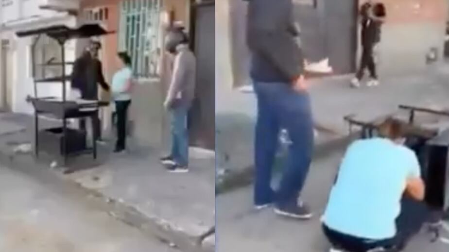 Vendedora de arepas es agredida por 'gota a gota'