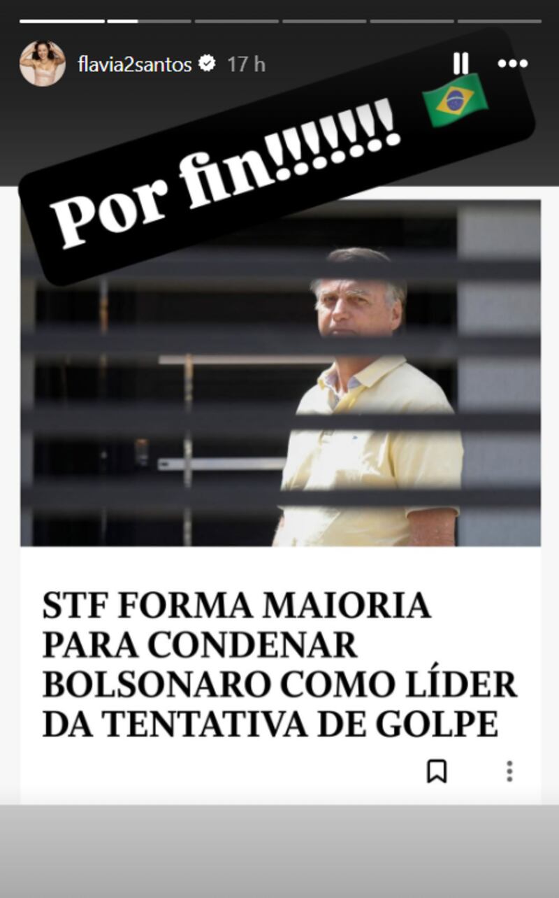 Flavia Dos Santos celebró la condena a Bolsonoro