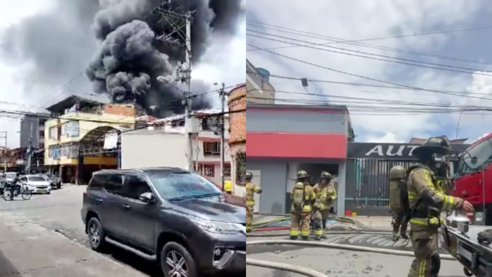 Videos de impresionante incendio en una fábrica de Barrios Unidos al norte de Bogotá