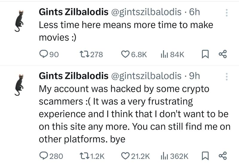 Director de 'Flow' se despide de X