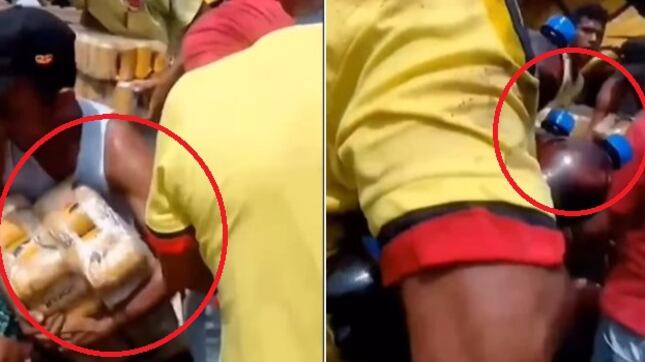 Personas saquean camión de cerveza y gaseosa en La Guajira.