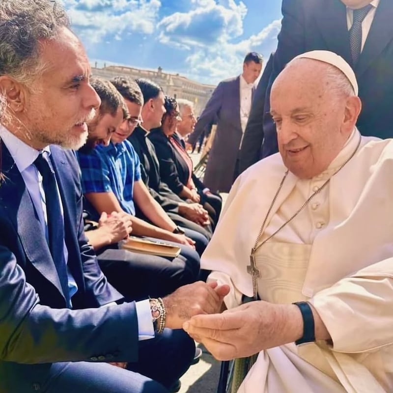 Armando Benedetti y el papa Francisco