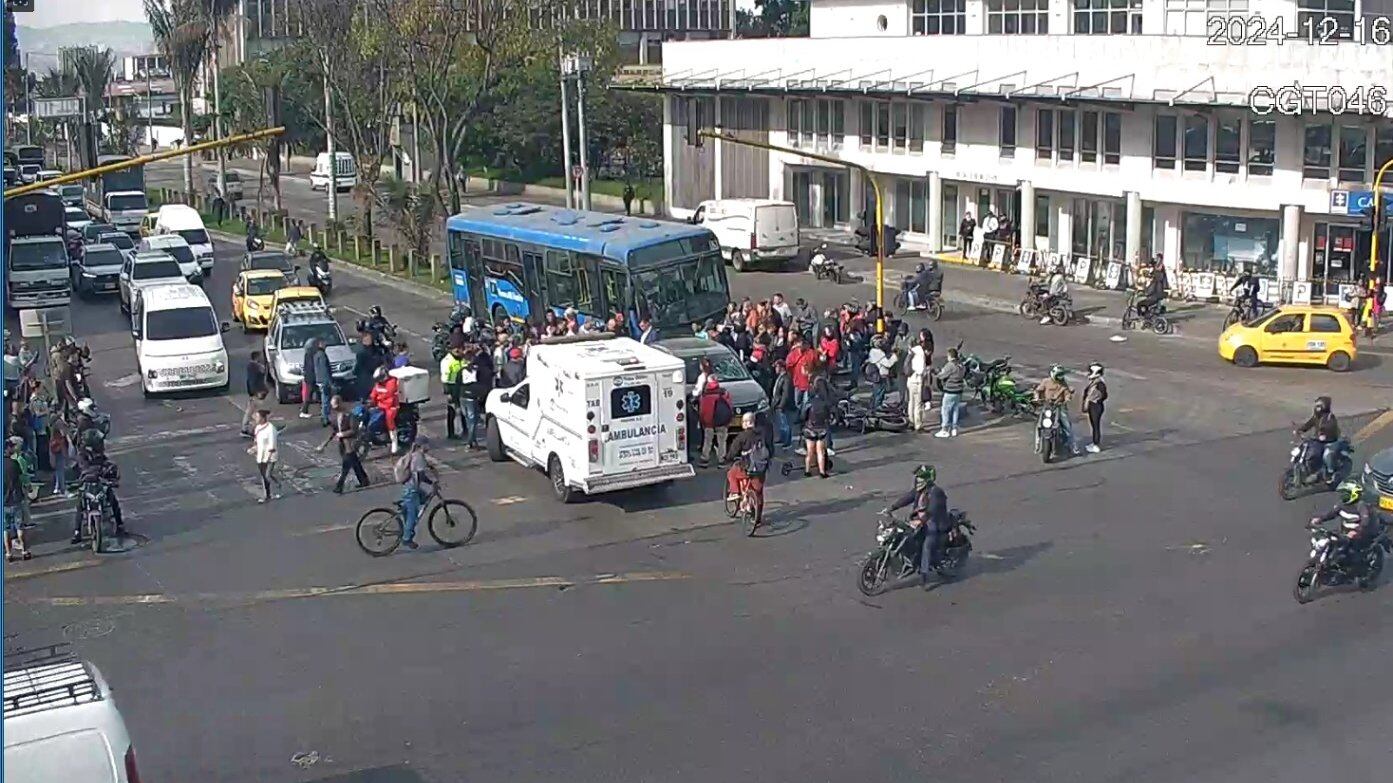 Accidente de tránsito en la calle 19 de Bogotá hoy 16 de diciembre.