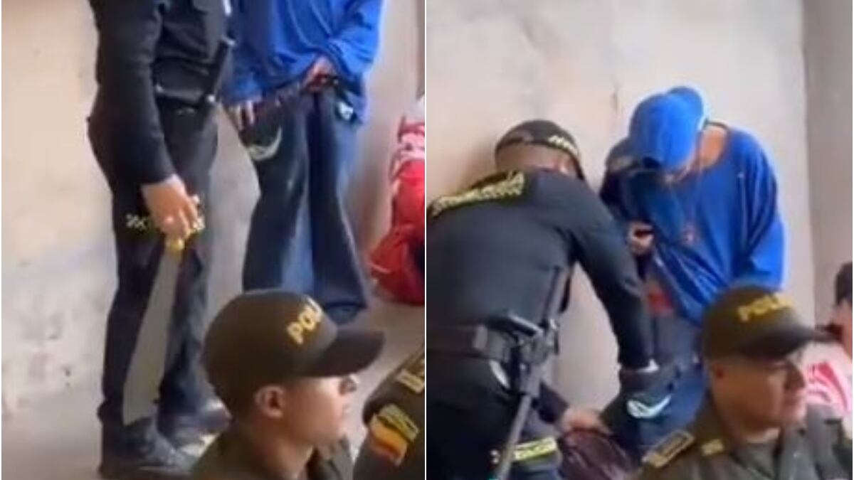 A un joven hincha le pillaron tremendo machete entre el pantalón al entrar al estadio