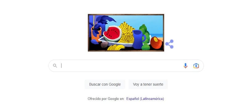 Doodle de Google dedicado a Ana Mercedes Hoyos, pintora colombiana