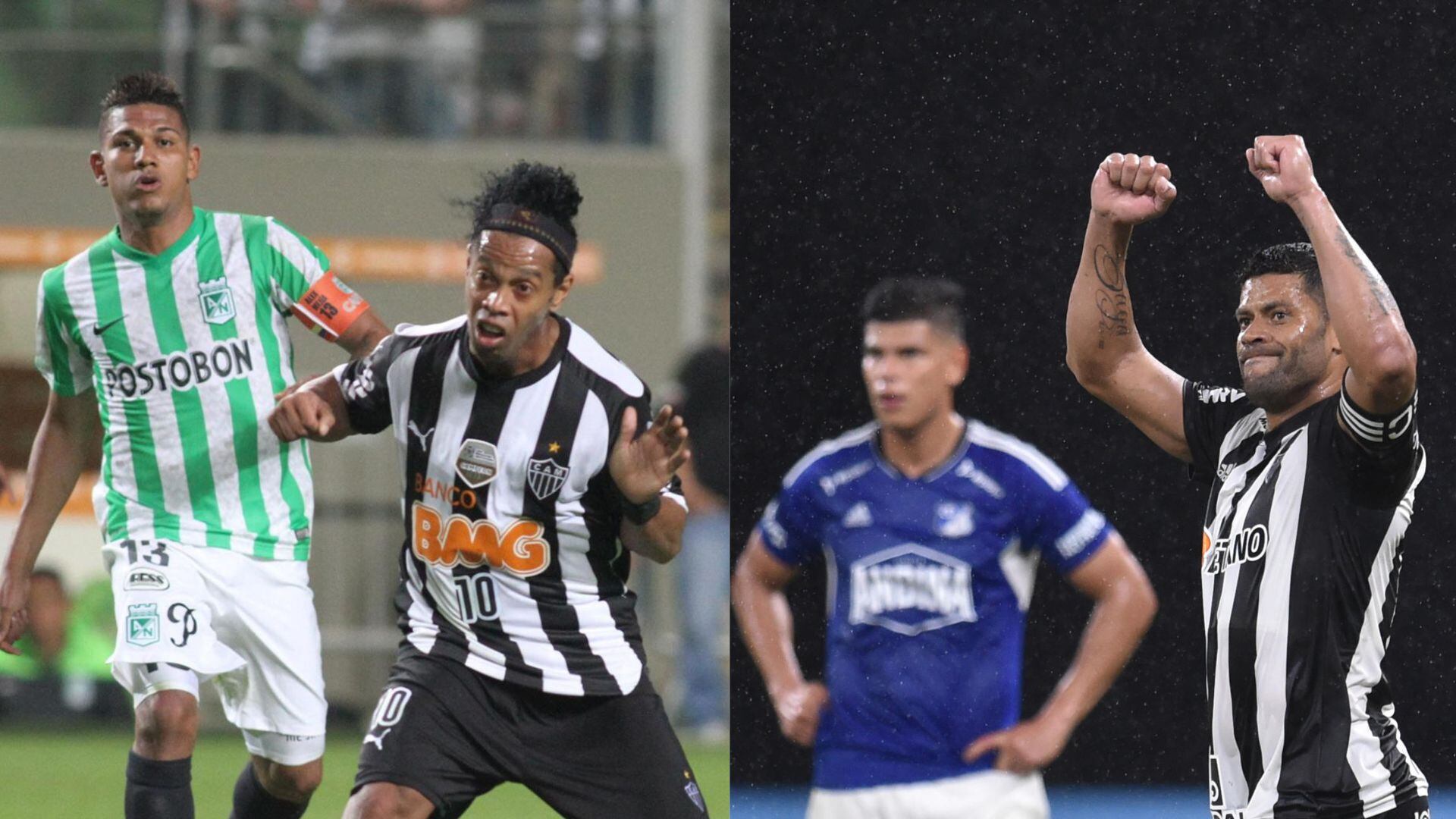 Atlético Nacional y Millonarios vivieron realidades diferentes frente al Atlético Mineiro.