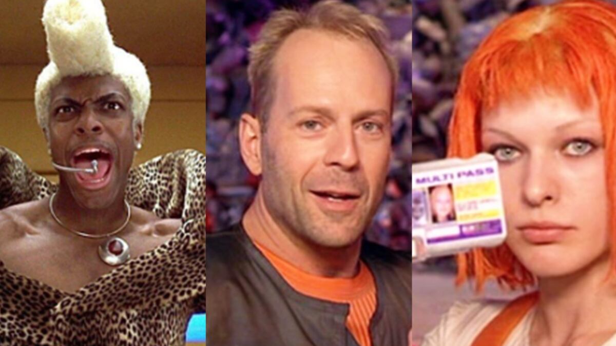 Los actores principales de la película 'El quinto elemento'.