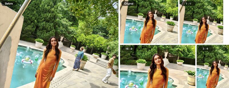 Toma Perfecta con IA” y “Recomponer con IA” mejoran la composición y los detalles en segundos.