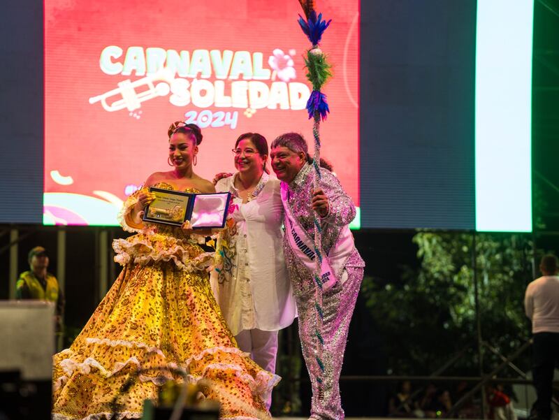 Coronación del la reina del Carnaval en Soledad, Atlántico.