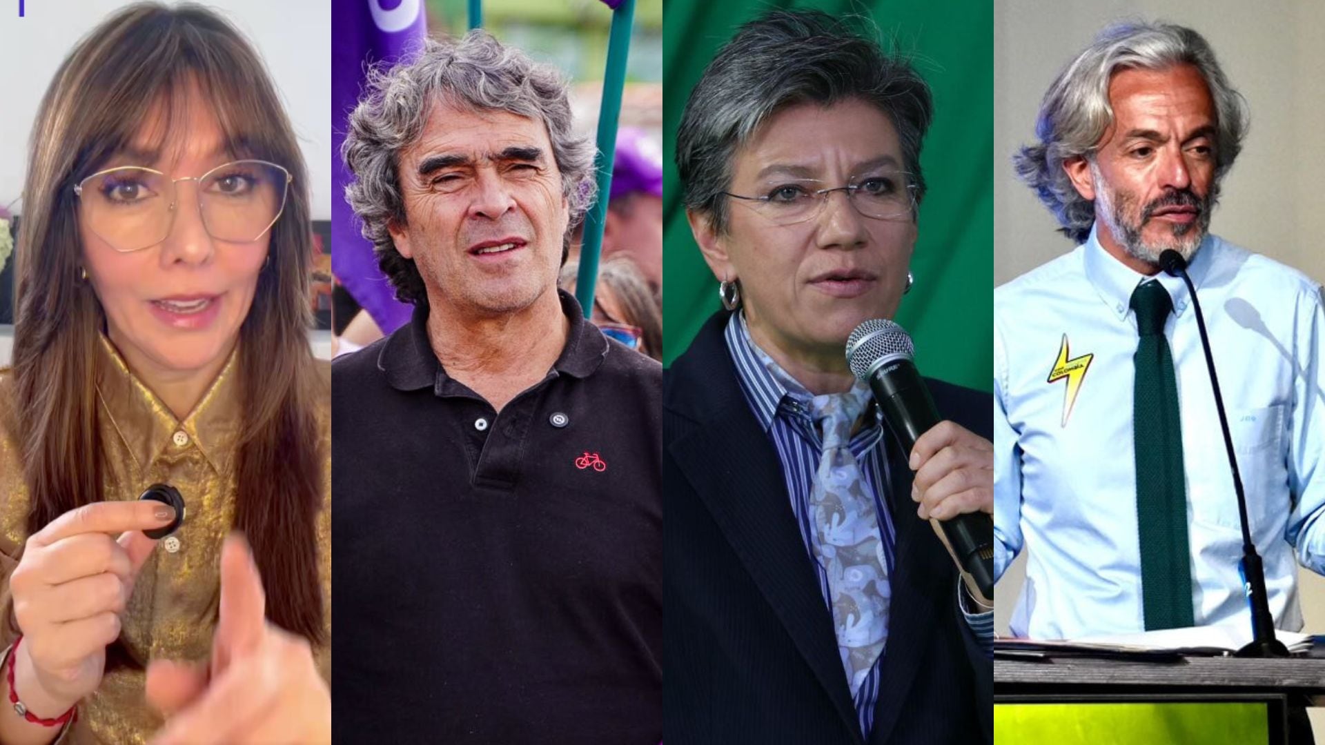 Mónica Rodríguez, Sergio Fajardo, Claudia López y Juan Daniel Oviedo