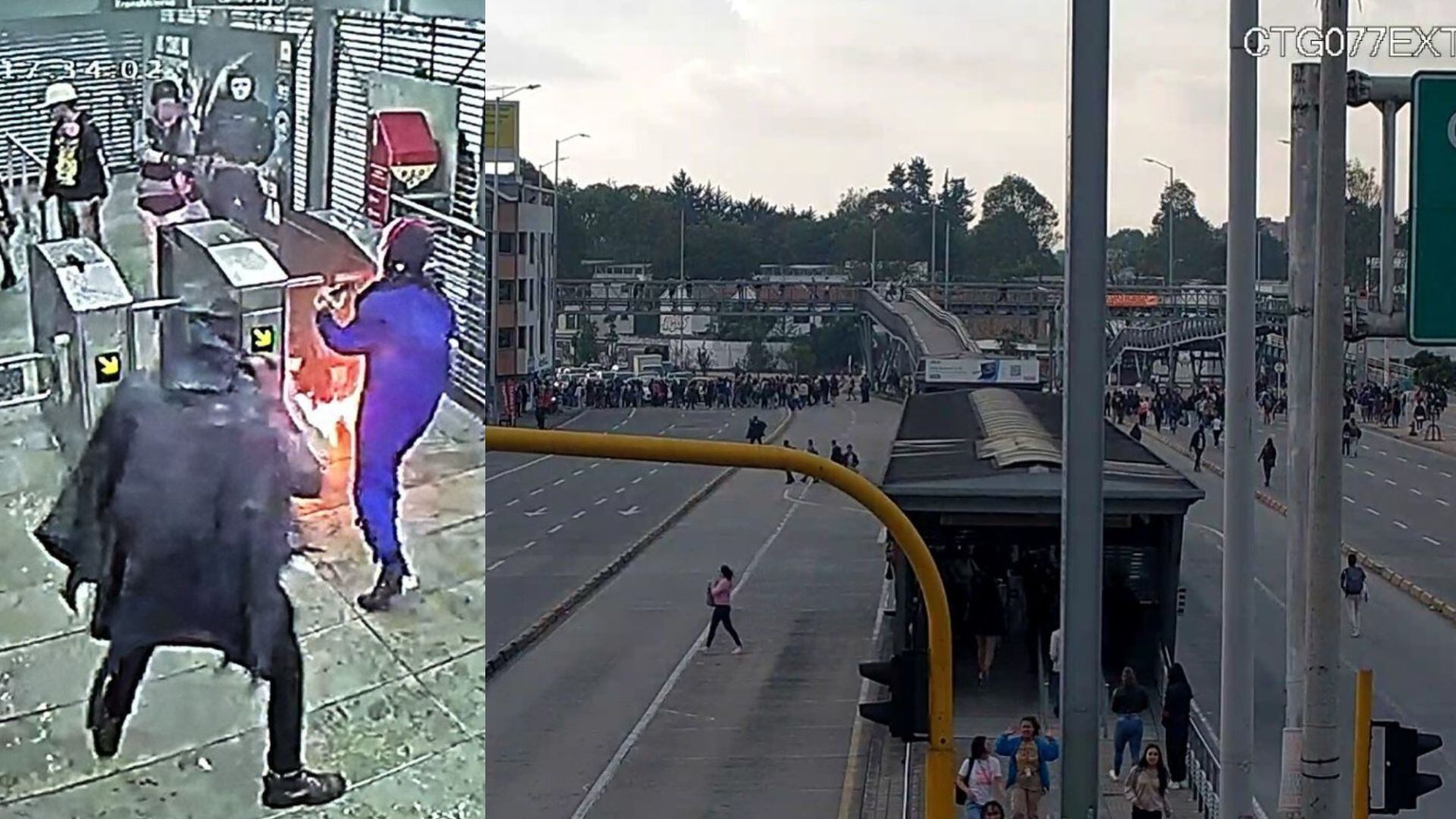 Estación de Transmilenio resultó en llamas