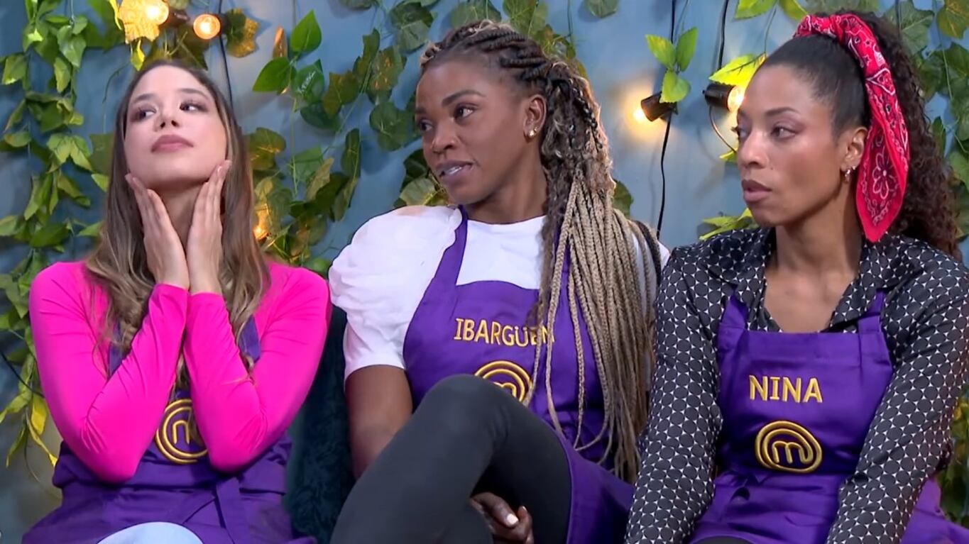 Caterine Ibargüen desmeritó a Dominica Duque y fue ella quien terminó haciendo la mejor preparación del equipo en 'MasterChef Celebrity'.