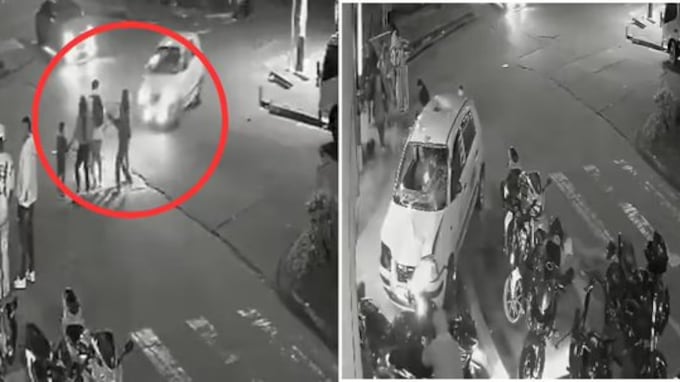 Foto del accidente de Tránsito contra once personas en Bogotá.