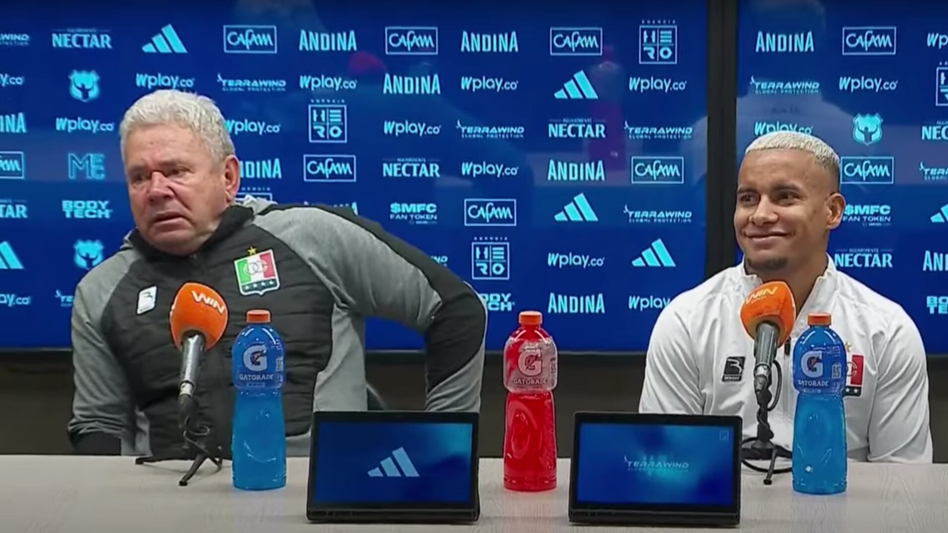 'Arriero' Herrera y Michael Barrios - Foto: Captura de pantalla de la Dimayor