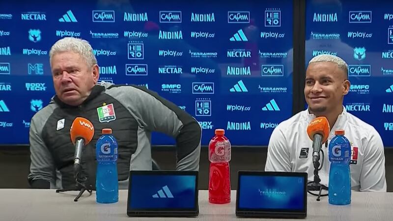 El ‘Arriero’ Herrera hizo de jefe de prensa después del partido entre Millonarios y Once Caldas