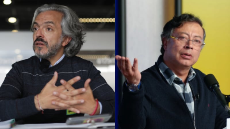 Juan Daniel Oviedo y el presidente Gustavo Petro.