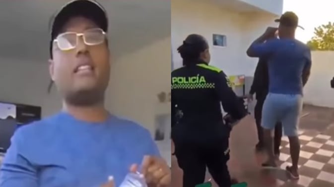 Foto de la entrega a las autoridades del hombre capturado por el 'Robo del Siglo'.