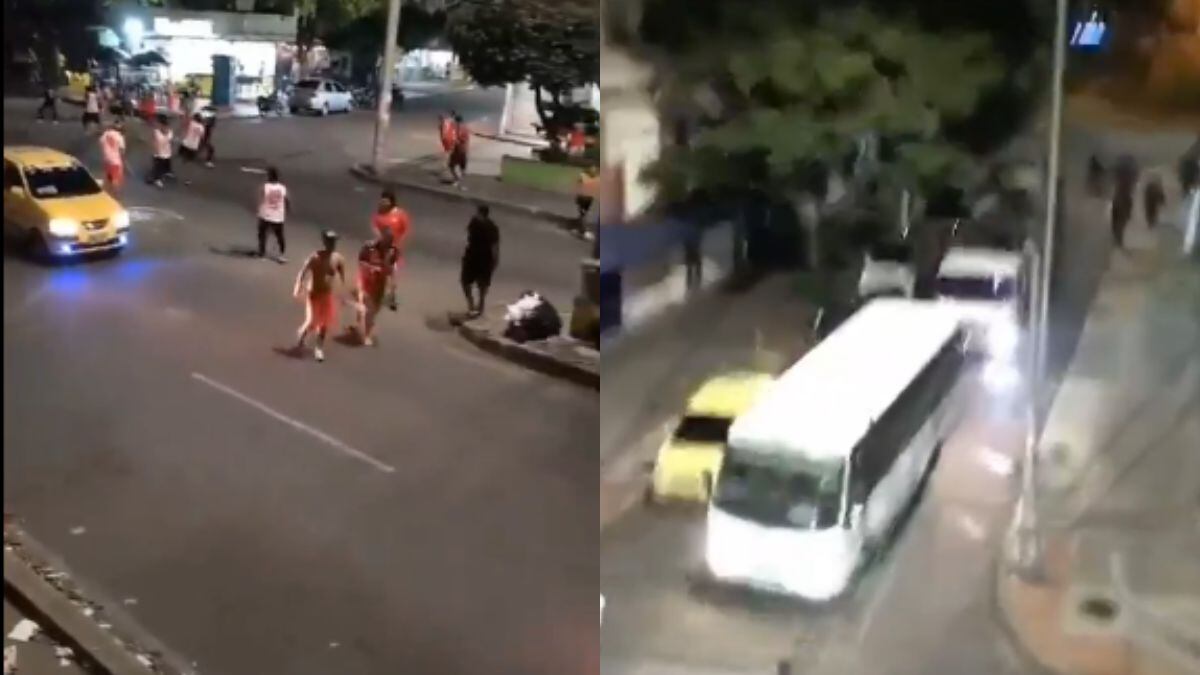 Hinchas del américa de Cali habrían causado desmanes en Bucaramanga.