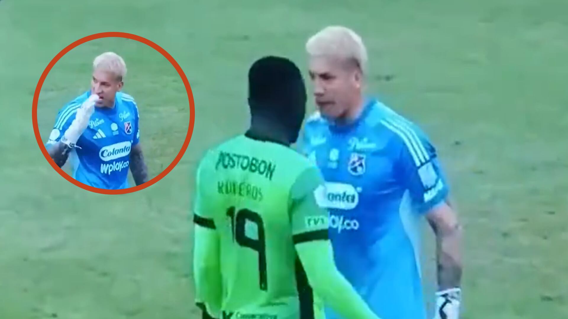 Washington Aguerre de Medellín le expresó a Kevin Viveros de Nacional que le huele mal la boca hoy