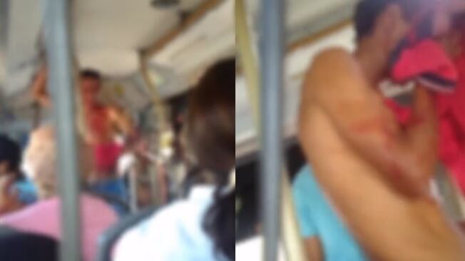 Hombre violento se subió a un bus para pedir limosna en Barranquilla.