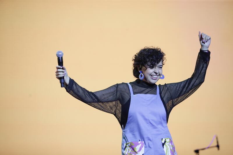 Laura Pérez, durante su presentación en el Festival Estéreo Picnic 2024 en Bogotá