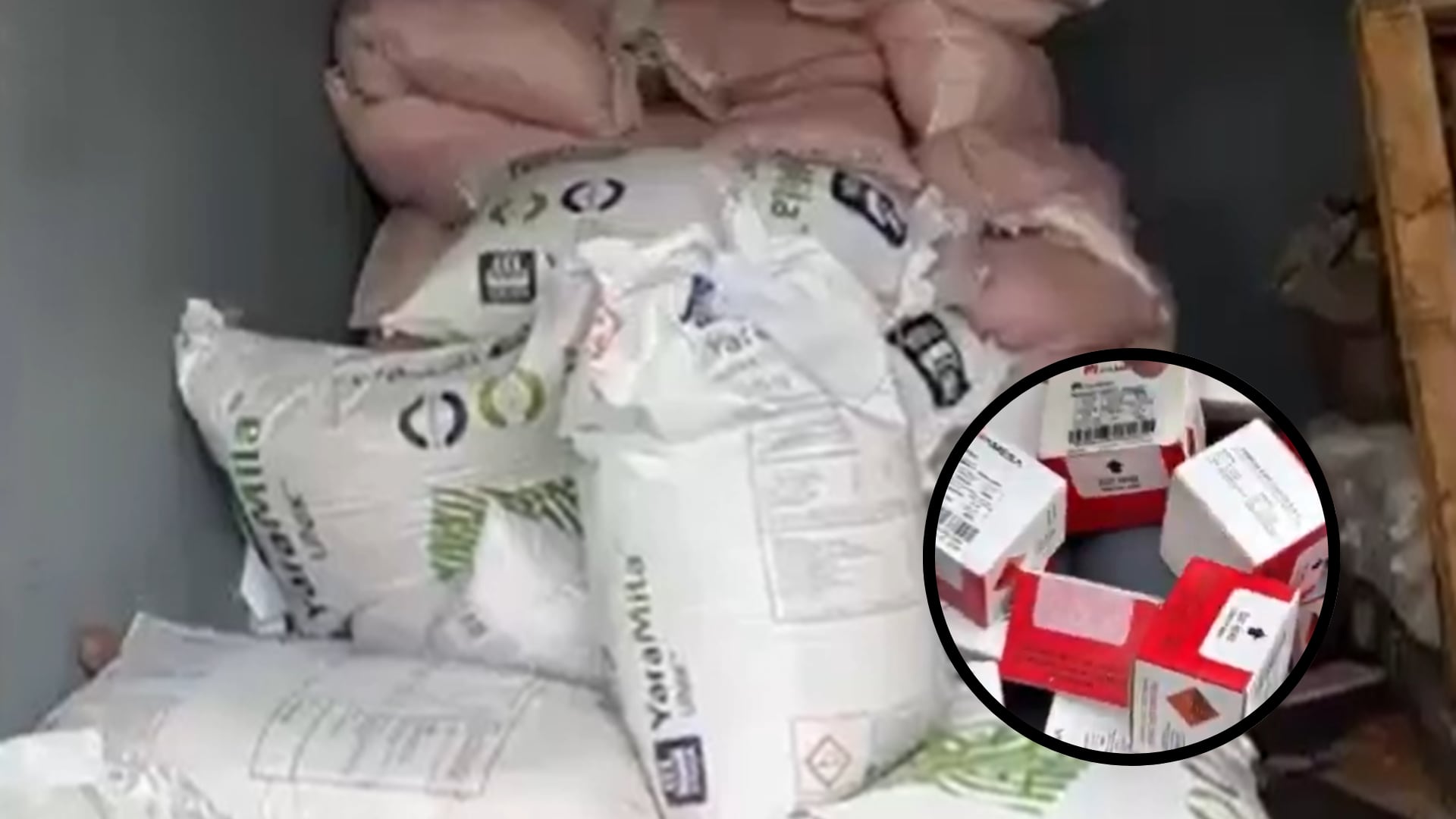 Cargamento de material explosivo encontrado en Medellín.