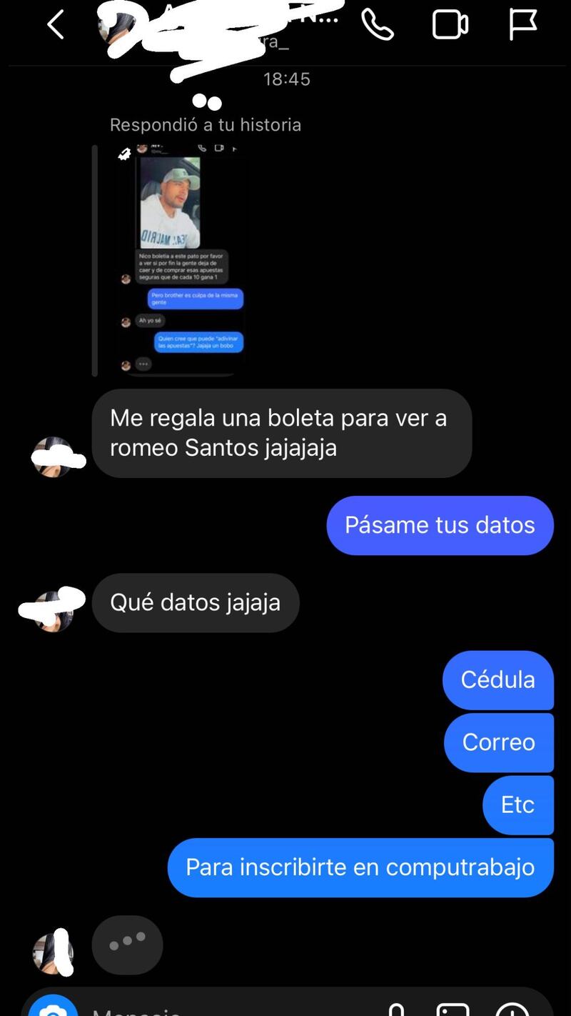 Así le respondió Nicolás Arrieta a un seguidor que le pidió una entrada para un concierto