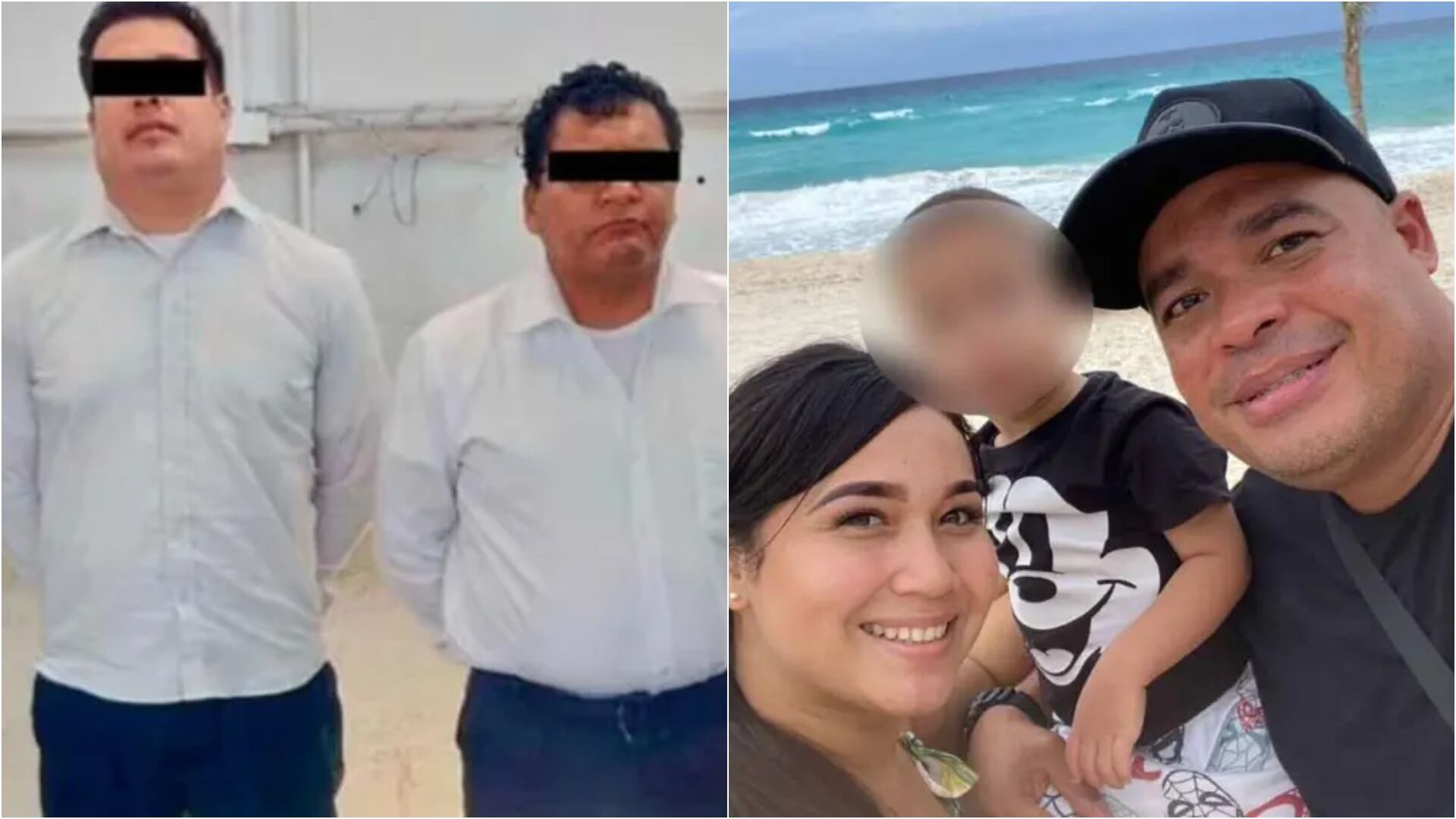 Capturan a dos hombres señalados de haber secuestrado a familia de colombianos en México (Policía de México y redes sociales)