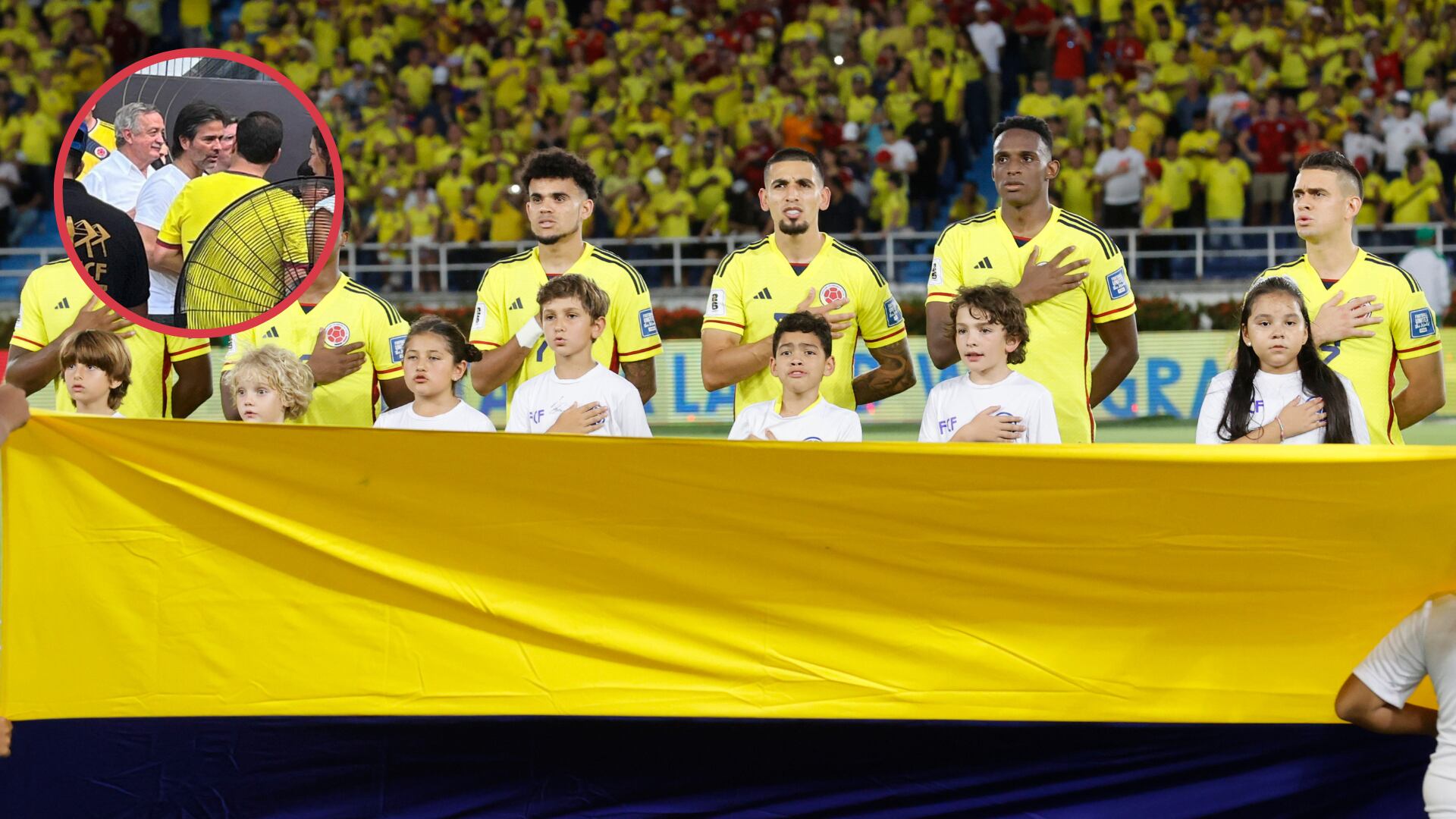 Hinchas de Nacional criticaron a Benjamín Romero por estar con Enrique Camacho en el partido de Colombia