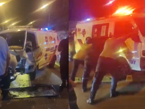 Competían por un paciente y terminaron accidentadas: Ambulancias que “iban a toda” por llegar a accidente a recoger heridos, se estrellaron en Cali