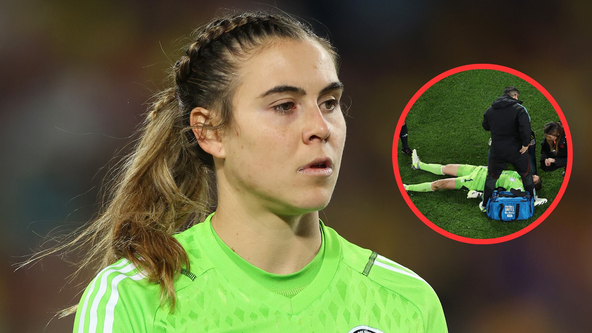 Catalina Pérez sufrió un importante problema médico que la afectó en el partido contra Inglaterra