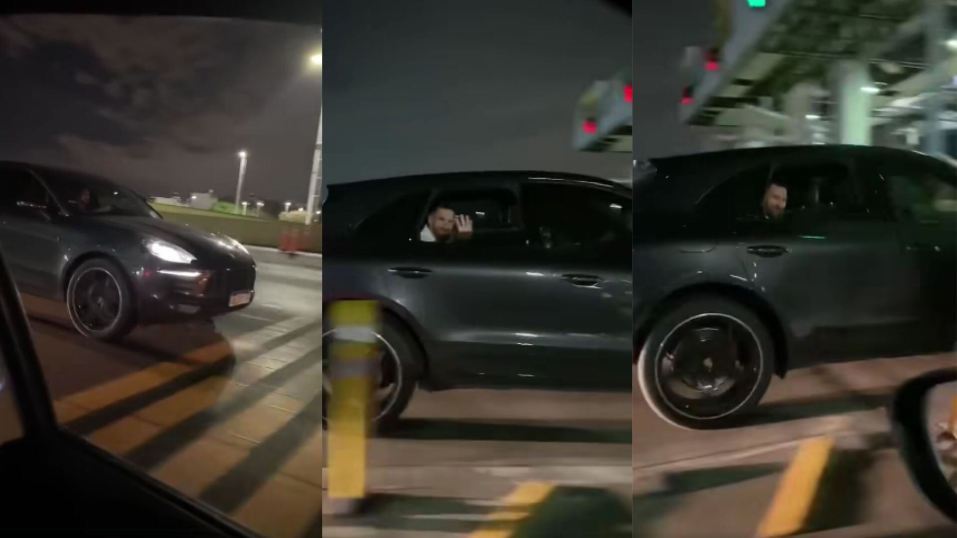 Lionel Messi sorprendió a una aficionada en plena carretera.